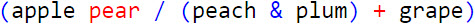 Missing parentheses or operators