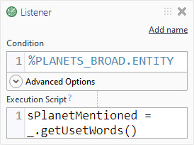 Listener Data Action