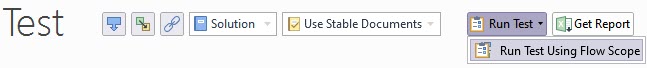 Run Test Using Flow Scope