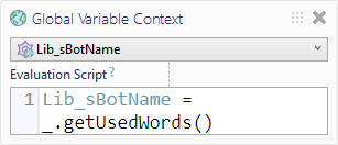 Global Variable Context Match