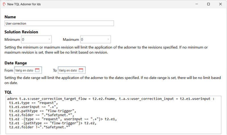 Example of TQL Adorner