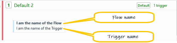 trigger Ordering window displays Flow Names and trigger Names