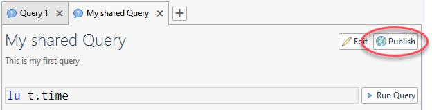 Publish query