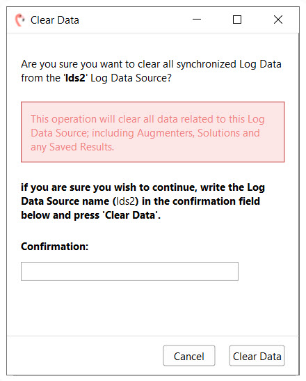 Confirm clearance of data