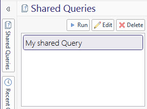 Management options for Shared Queries