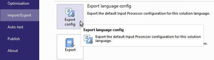 Export language config