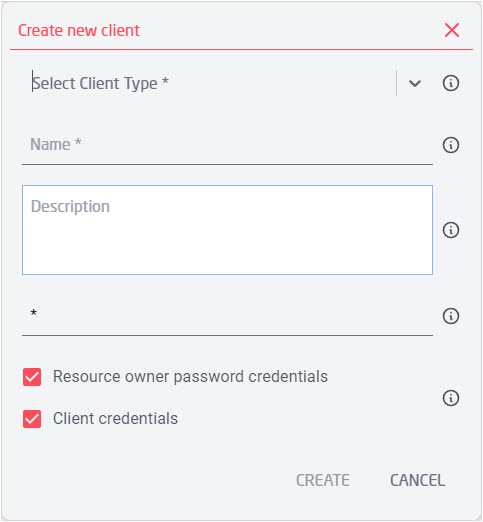 Create new client